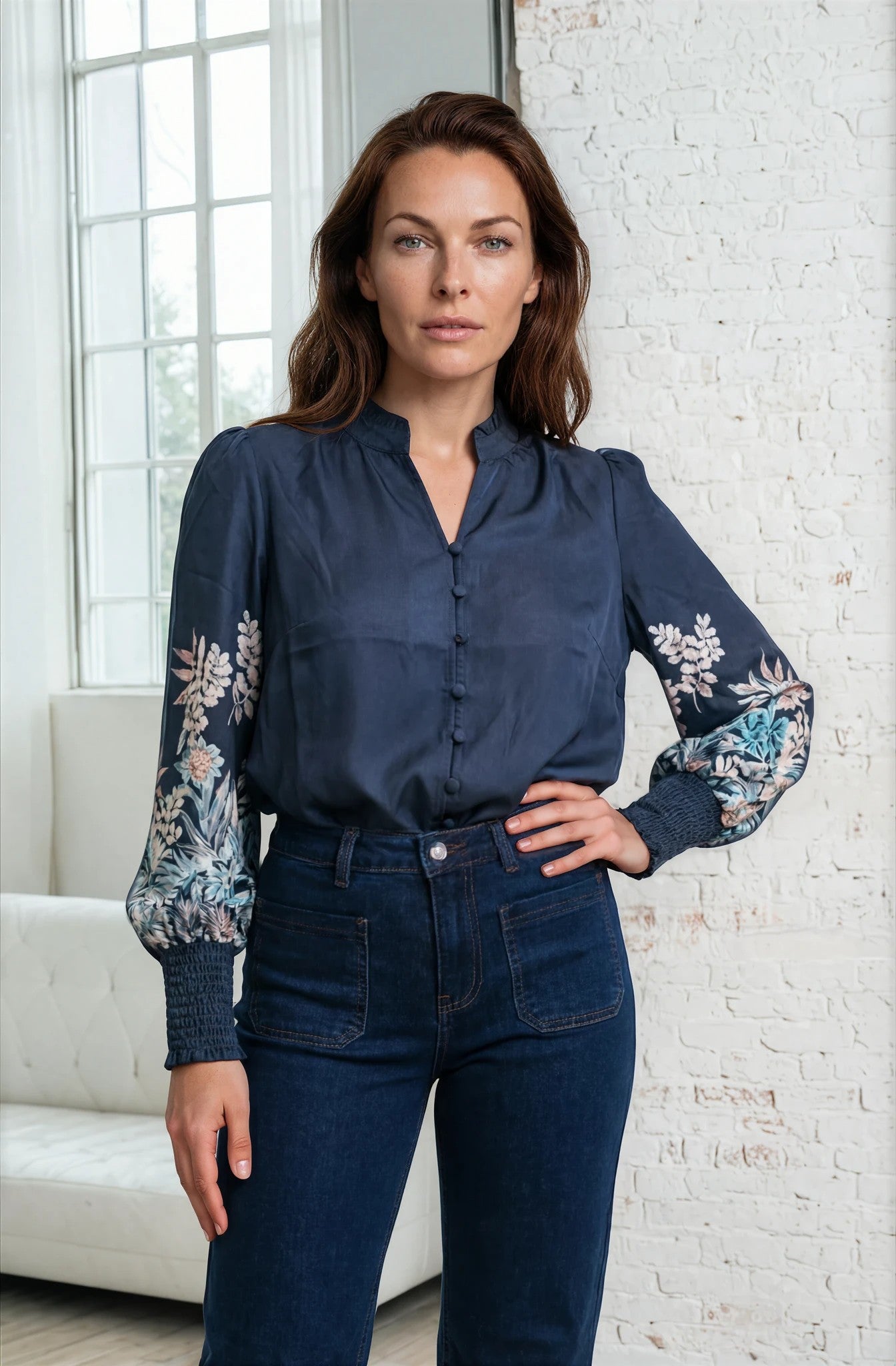 MAPP SELMA BLOUSE BLOUSE/SHIRT 104 NAVY