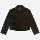MOONDUST SHORT CURLY JACKET KNITWEAR 129 CHOCOLATE