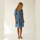 MAPP SHORT SMOCK PUFF DRESS TENCEL DRESS/JUMPSUIT