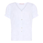 MOONDUST SIA EMB SMALL FLOWER SHIRT BLOUSE/SHIRT 10 WHITE