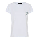 MAPP SMALL HEART SLIM TSHIRT TOP/T-SHIRT 10 WHITE