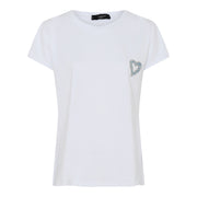 MAPP SMALL HEART SLIM TSHIRT TOP/T-SHIRT 10 WHITE