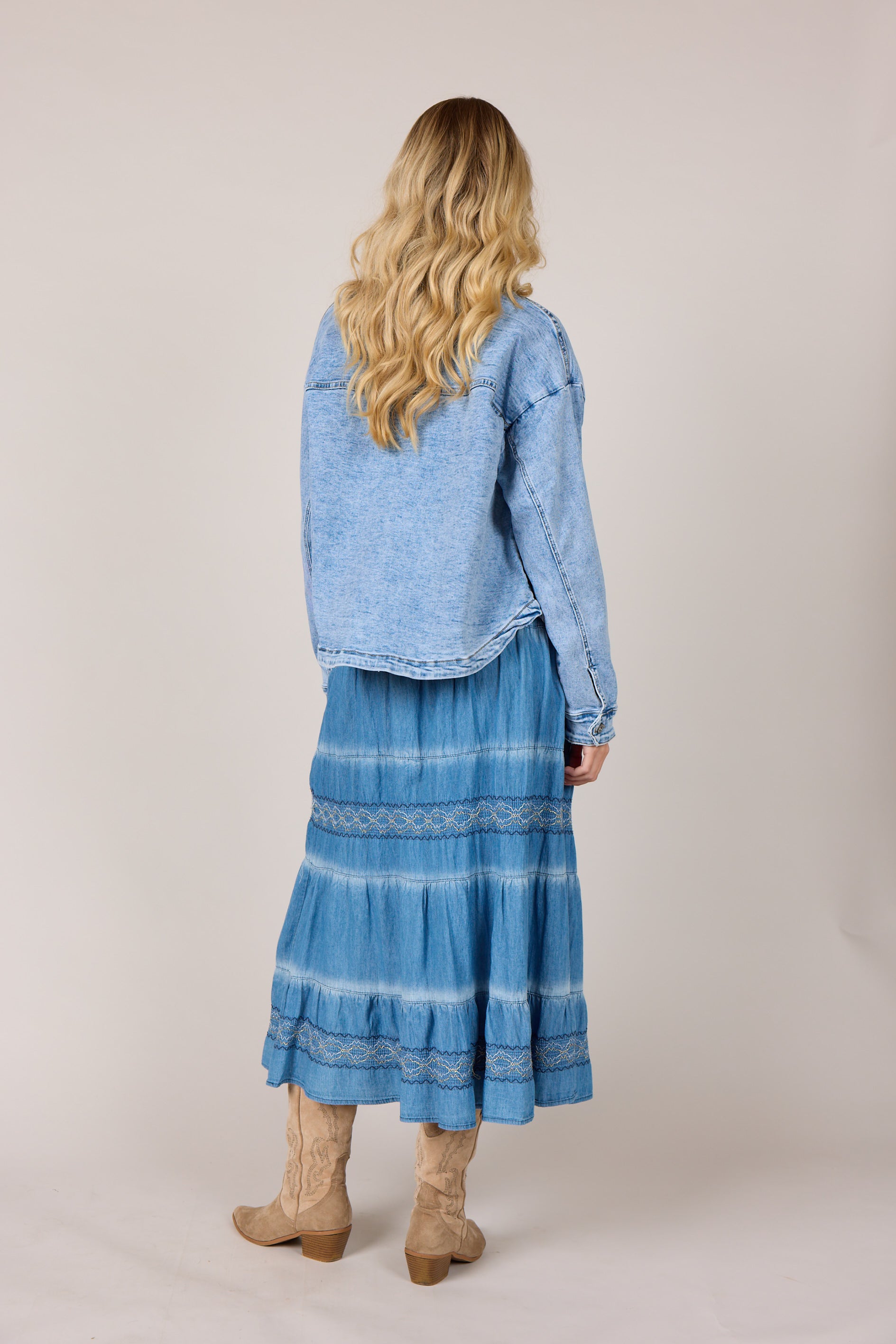 MAPP SMOCK TENCEL SKIRT SHORTS/SKIRT 9396 DENIM USED