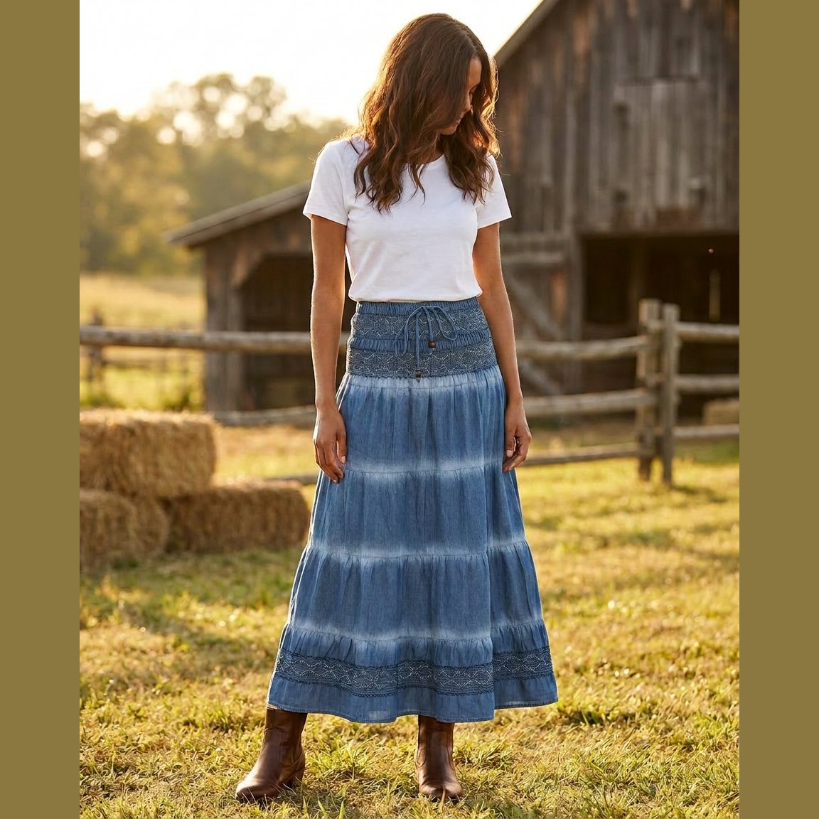 MAPP SMOCK TENCEL SKIRT SHORTS/SKIRT 9396 DENIM USED