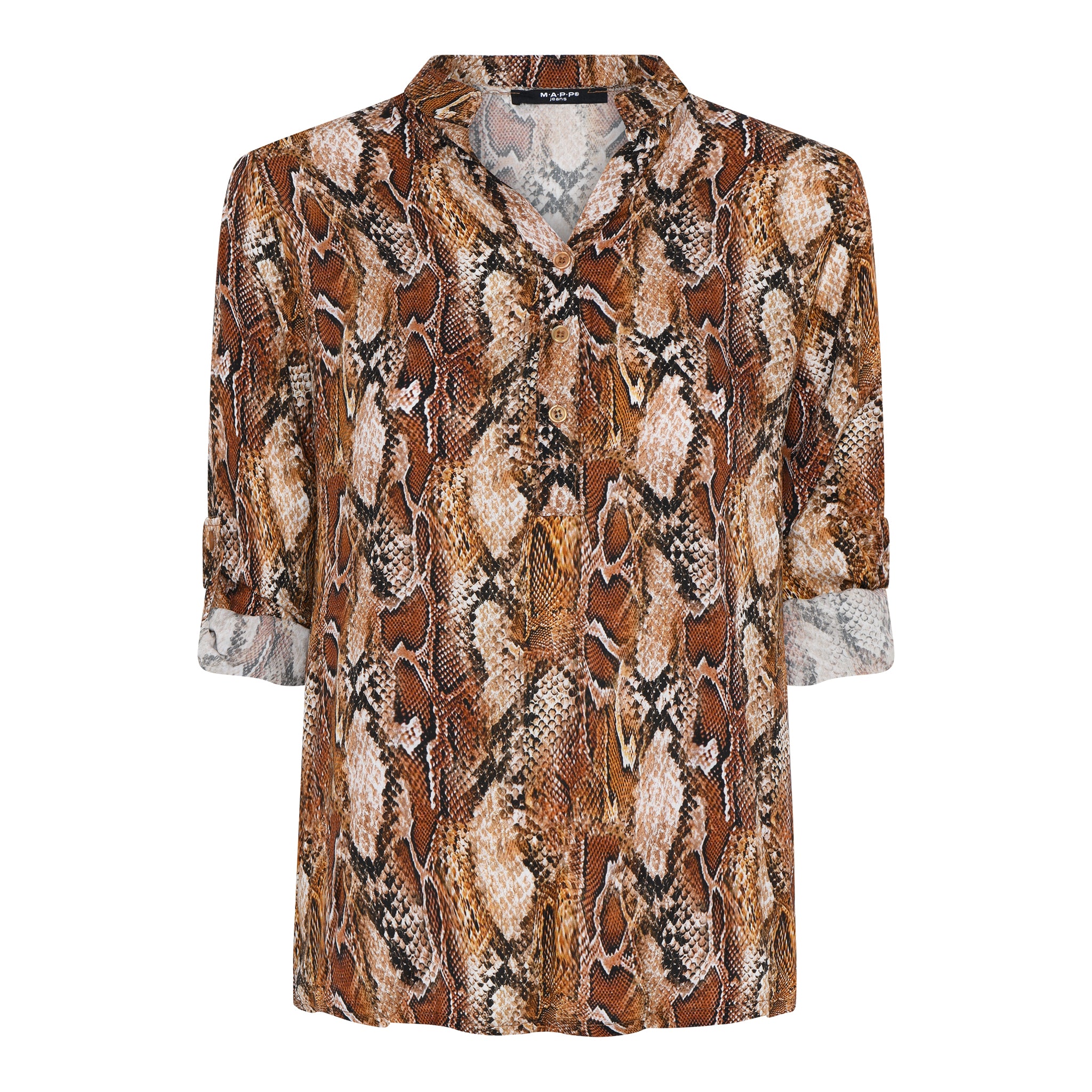 MAPP SNAKE SHIRT BLOUSE/SHIRT 137 TOBACCO