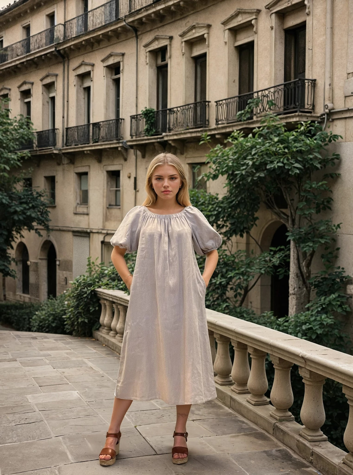 MAPP SQUARE LIN DRESS LINEN 27 SAND