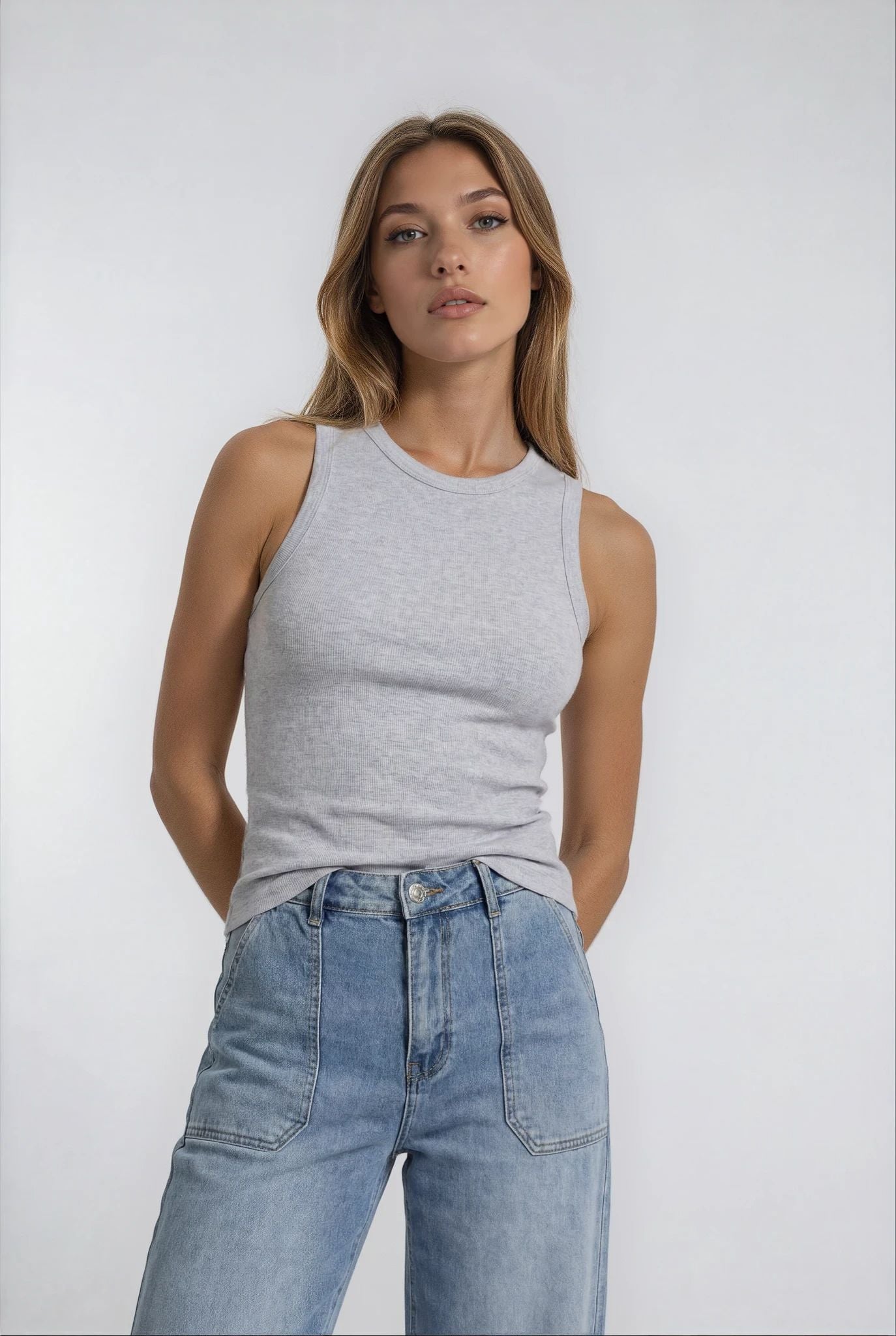 MARC LAUGE SQUARE POCKET JEANS DENIM/TWILL 9196 LIGHT BLUE USED