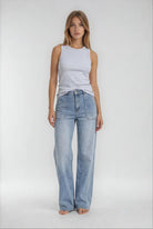 MARC LAUGE SQUARE POCKET JEANS DENIM/TWILL 9196 LIGHT BLUE USED