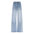 MARC LAUGE SQUARE POCKET JEANS DENIM/TWILL 9196 LIGHT BLUE USED