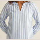 MAPP STRIPE BLOUSE BLOUSE/SHIRT 107 SOFT BLUE