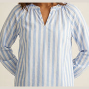 MAPP STRIPE BLOUSE BLOUSE/SHIRT 107 SOFT BLUE