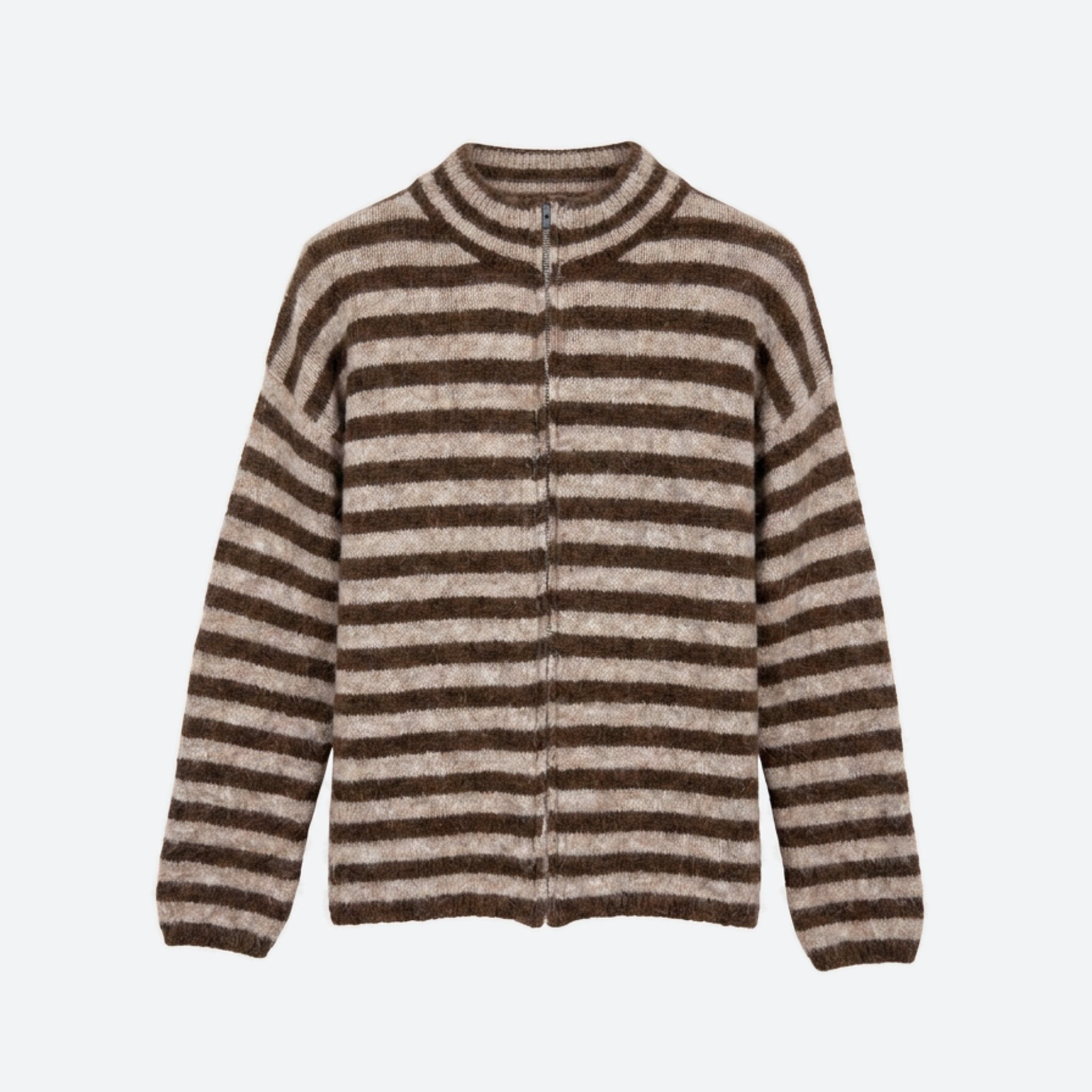 MOONDUST STRIPE CARDIGAN KNITWEAR 129 CHOCOLATE