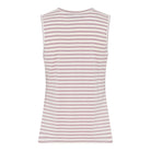 M JEANS STRIPE LUREX V-TOP TOP/T-SHIRT 385 BRIGHT ROSE