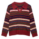 MOONDUST STRIPE POLO KNIT KNITWEAR 330 RED
