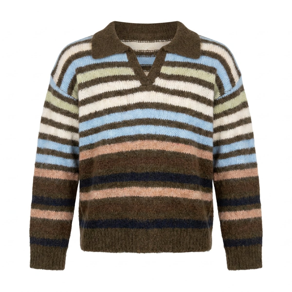 MOONDUST STRIPE POLO KNIT KNITWEAR 645 SALVIE