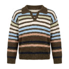 MOONDUST STRIPE POLO KNIT KNITWEAR 645 SALVIE