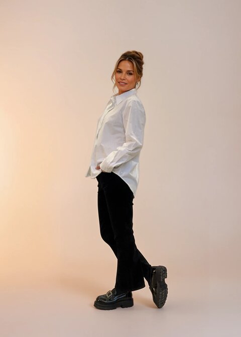 MARC LAUGE STUD SHIRT BLOUSE/SHIRT 10 WHITE