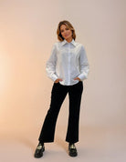 MARC LAUGE STUD SHIRT BLOUSE/SHIRT 10 WHITE
