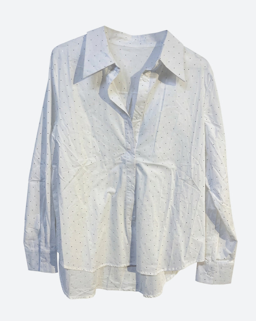 MARC LAUGE STUD SHIRT BLOUSE/SHIRT 10 WHITE
