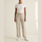 MAPP Sindy Pin Stripe Pant LINEN 27 SAND