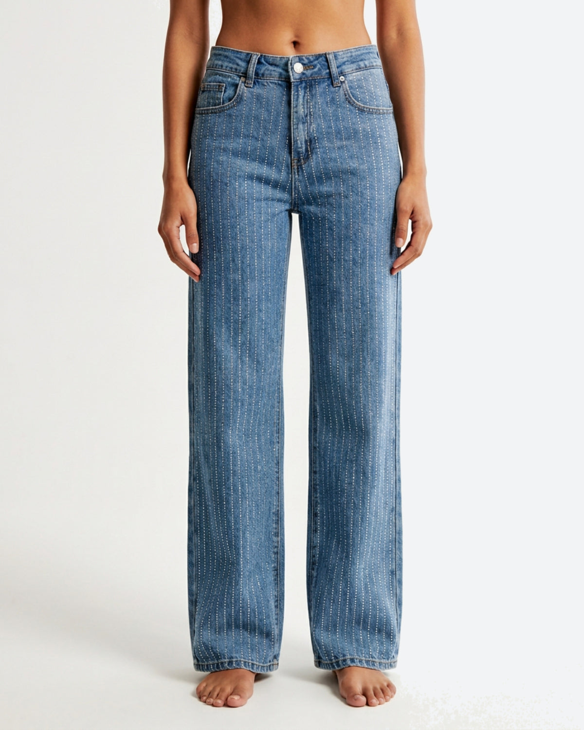 M JEANS Sparkling Flare Jeans DENIM/TWILL 939699 CLASSIC BLUE USED