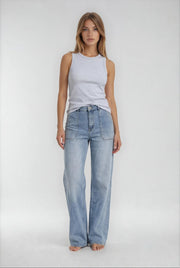 MARC LAUGE Square Pocket Jeans DENIM/TWILL 9196 LIGHT BLUE USED
