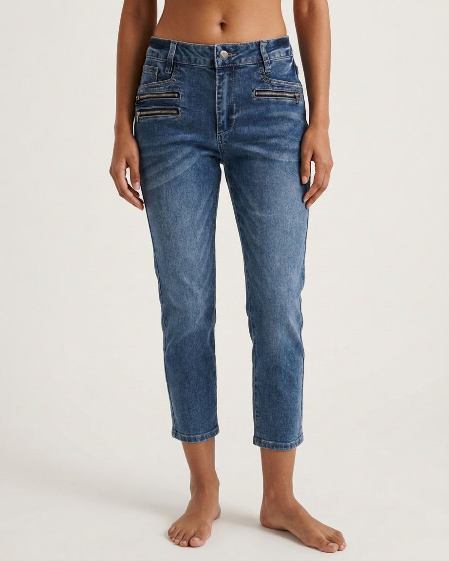 MARC LAUGE Staycy Slim Fit Jeans | Marc Lauge DENIM/TWILL 9696 BLUE DENIM USED