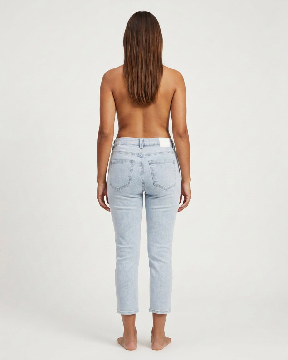 MARC LAUGE Staycy Slim Fit Jeans | Marc Lauge DENIM/TWILL 8996 LIGHT BLUE USED