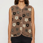 MOONDUST TEDDY VEST FLOWER OUTERWEAR 135 EARTH