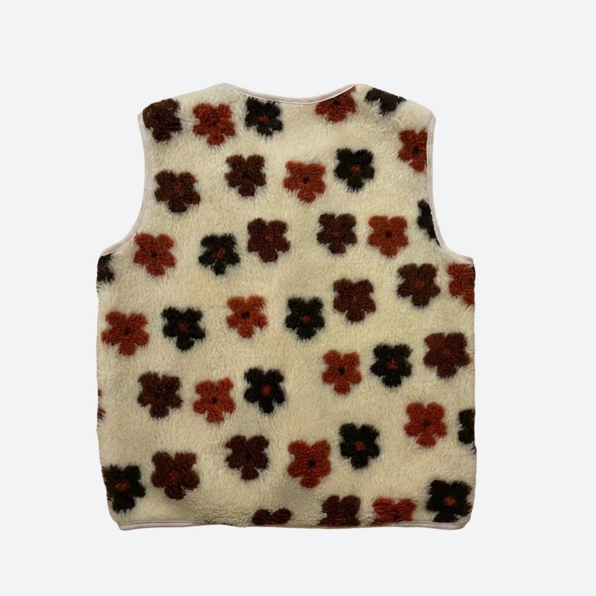 MOONDUST TEDDY VEST FLOWER OUTERWEAR 20 OFF WHITE