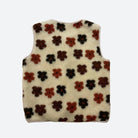 MOONDUST TEDDY VEST FLOWER OUTERWEAR 20 OFF WHITE