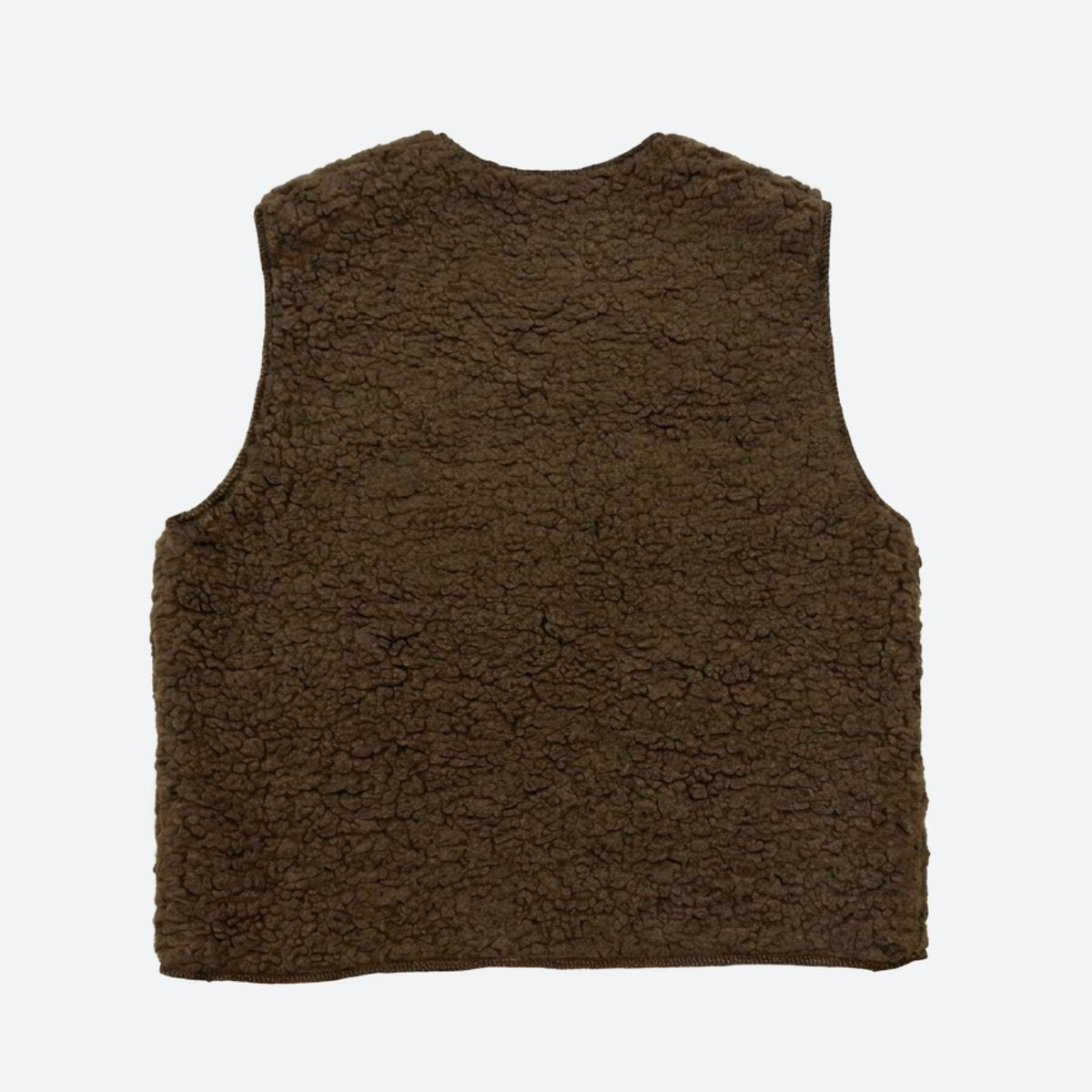 MOONDUST TEDDY VEST SOLID OUTERWEAR 129 CHOCOLATE