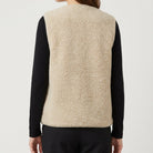 MOONDUST TEDDY VEST SOLID OUTERWEAR 20 OFF WHITE