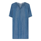 MARC LAUGE TENCEL FLOWER DRESS DRESS/JUMPSUIT 96 DARK BLUE DENIM