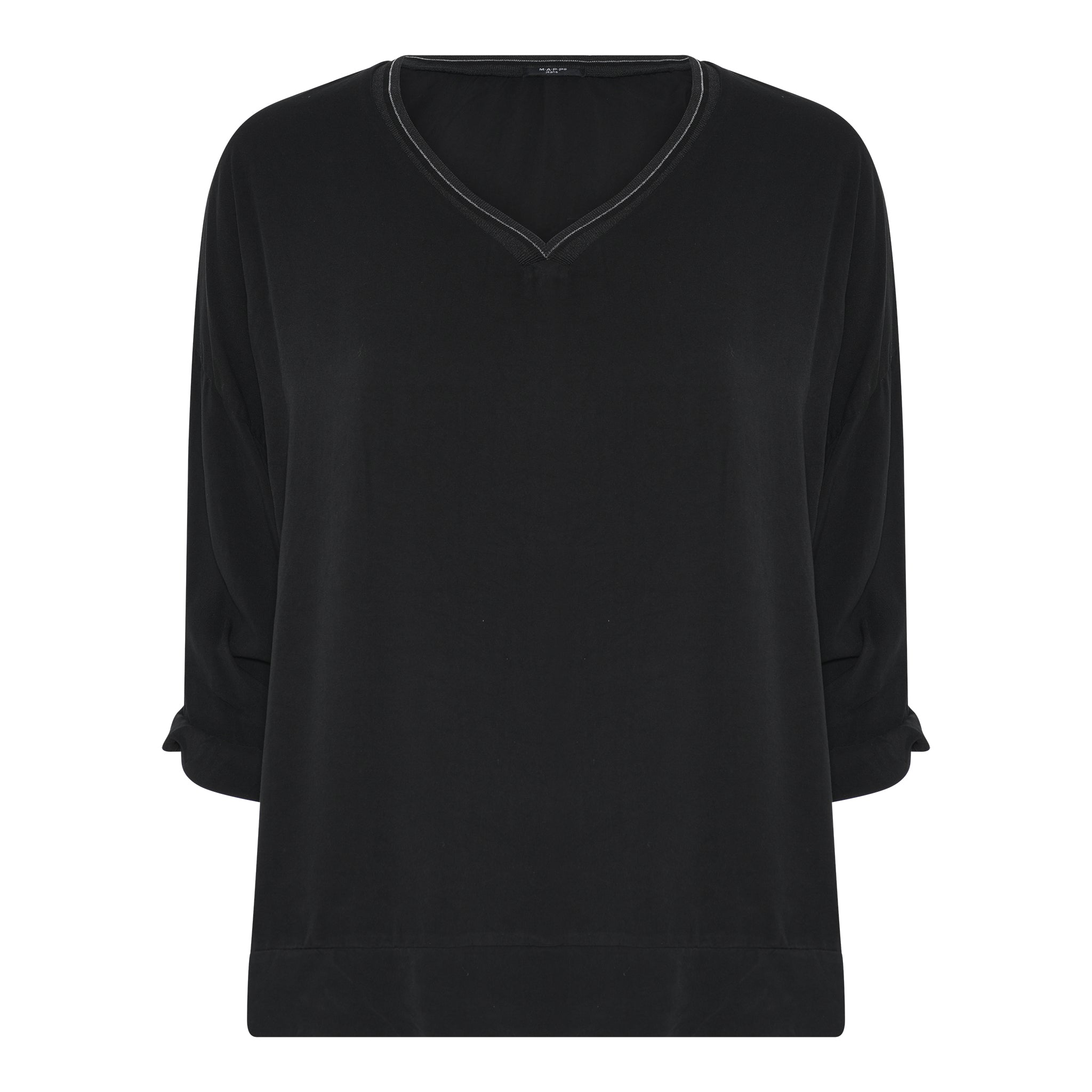 MAPP TENCEL TWILL SPORT BLOUSE BLOUSE/SHIRT 80 BLACK