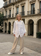 MAPP TIE LIN SHIRT LINEN 10 WHITE