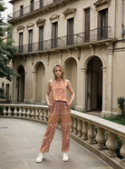 MAPP TIE PAISLEY TOP TOP/T-SHIRT 562 ORANGE