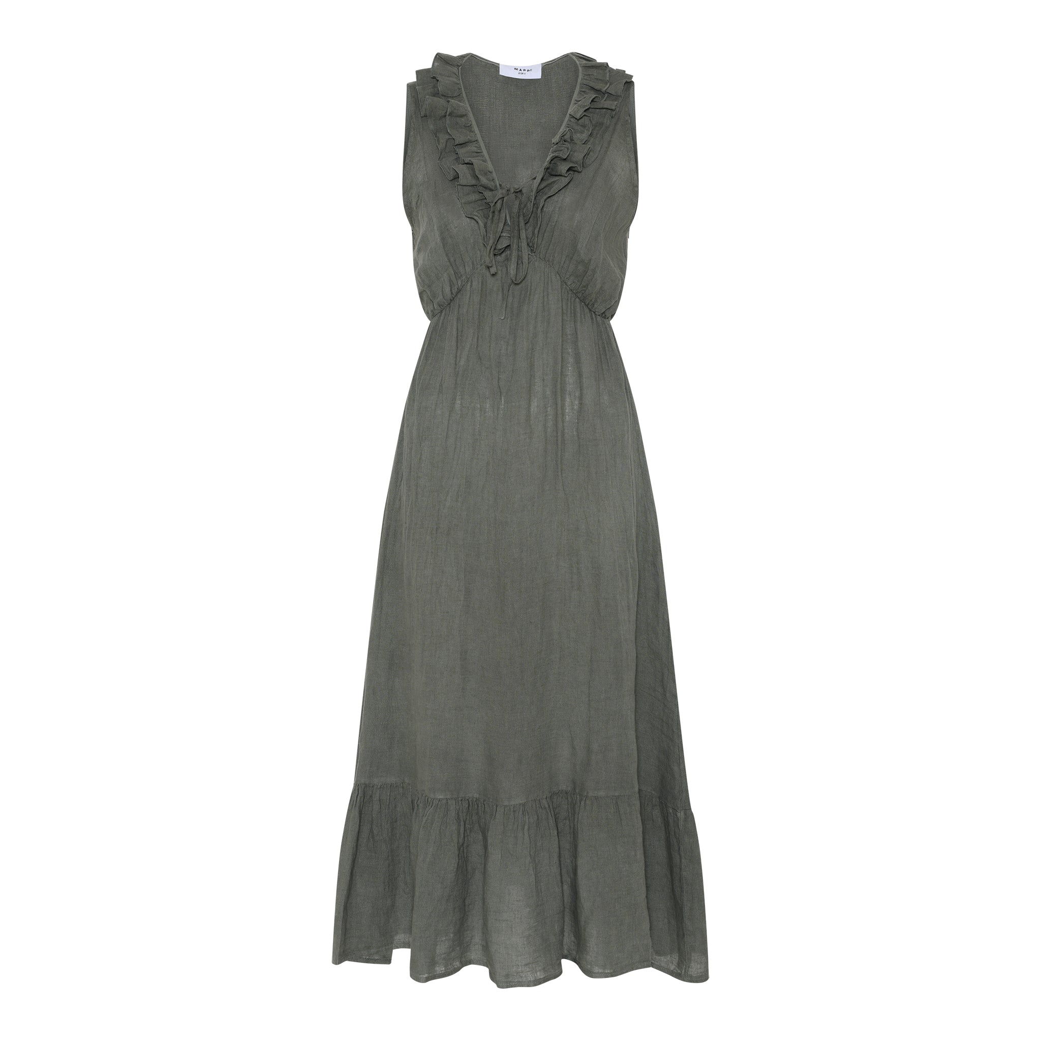 MAPP TINA FRILL DRESS LINEN 645 SALVIE