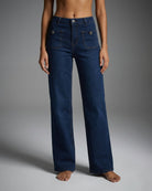 M JEANS Thea Wide Denim Jeans DENIM/TWILL 9696 BLUE DENIM USED