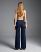 M JEANS Thea Wide Denim Jeans DENIM/TWILL 98 DARK BLUE