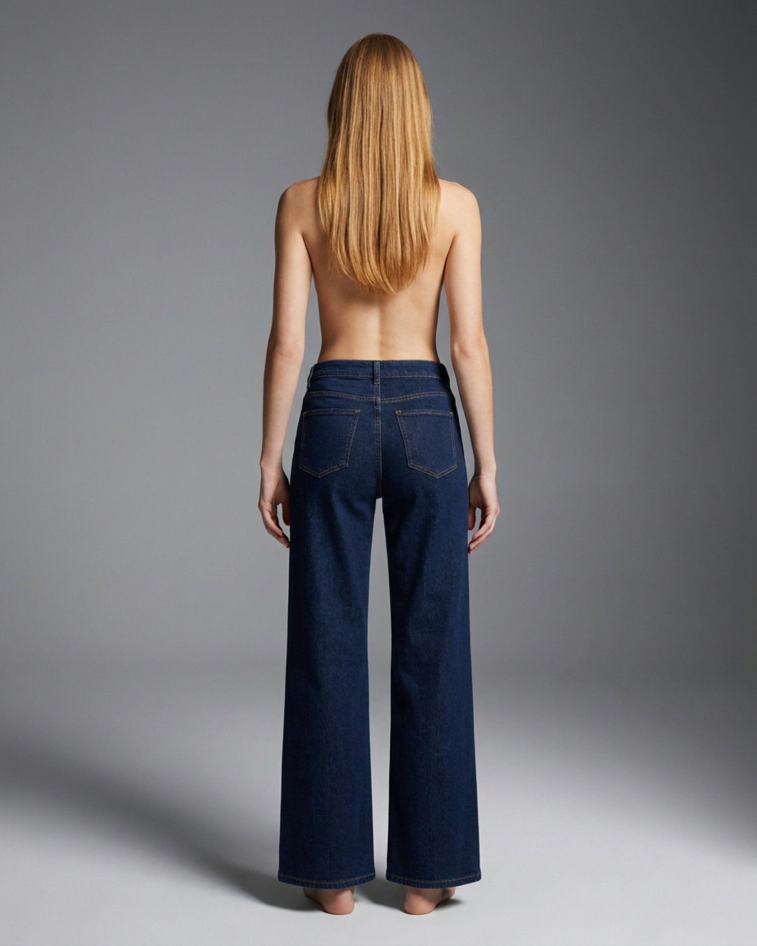 M JEANS Thea Wide Denim Jeans DENIM/TWILL 98 DARK BLUE