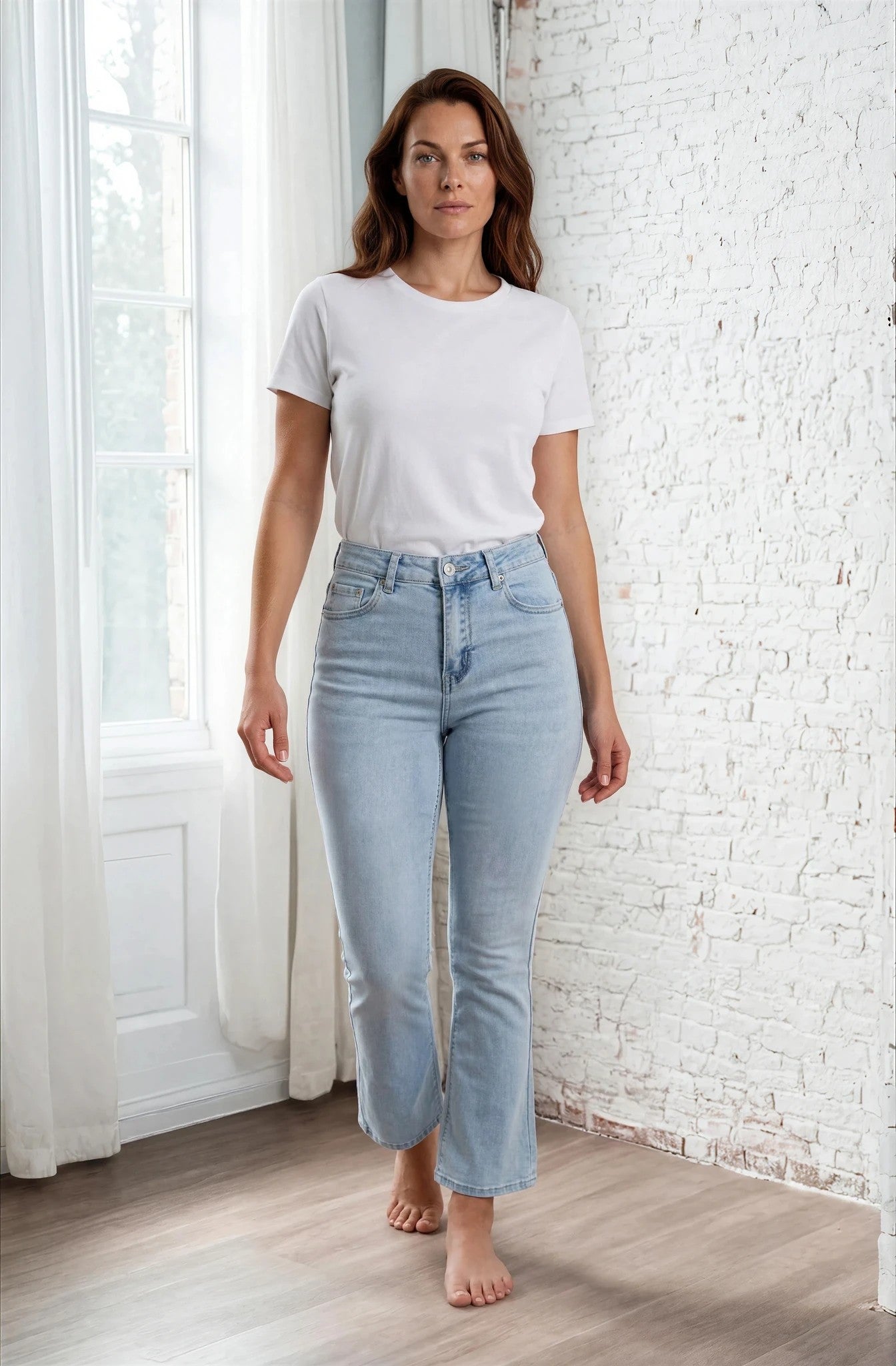 M JEANS Trumpet Bootcut Denim Jeans DENIM/TWILL 8996 LIGHT BLUE USED