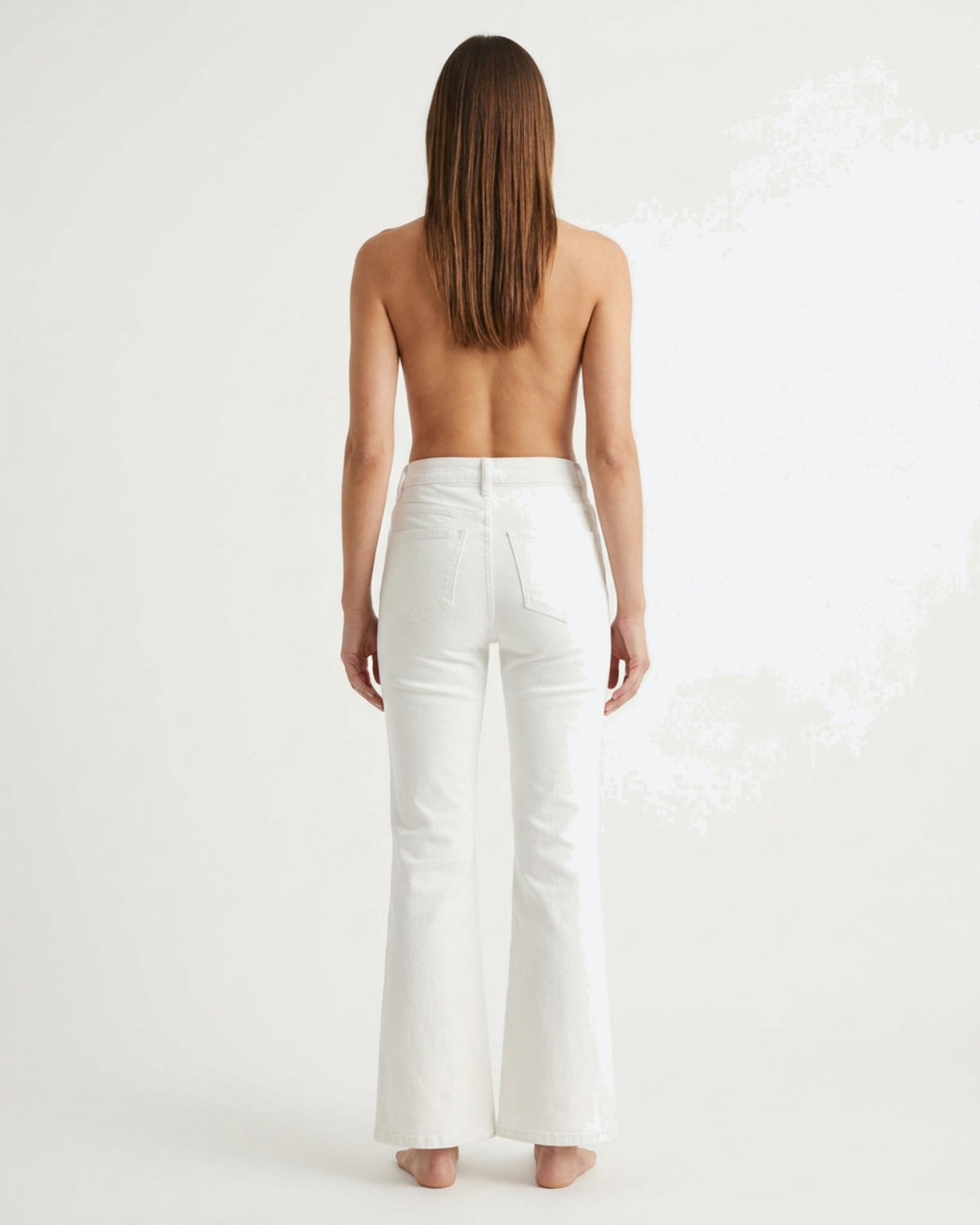 M JEANS Trumpet Flare Fit Twill Jeans DENIM/TWILL 10 WHITE