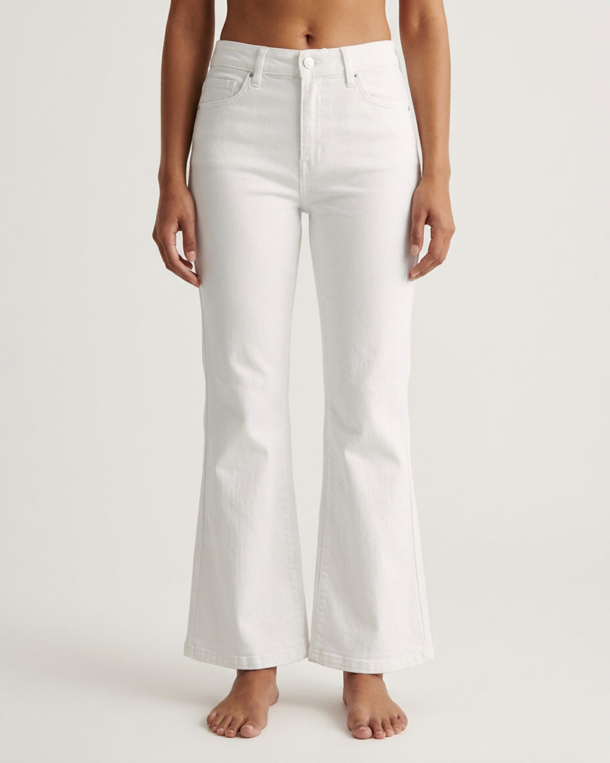 M JEANS Trumpet Flare Fit Twill Jeans DENIM/TWILL 10 WHITE