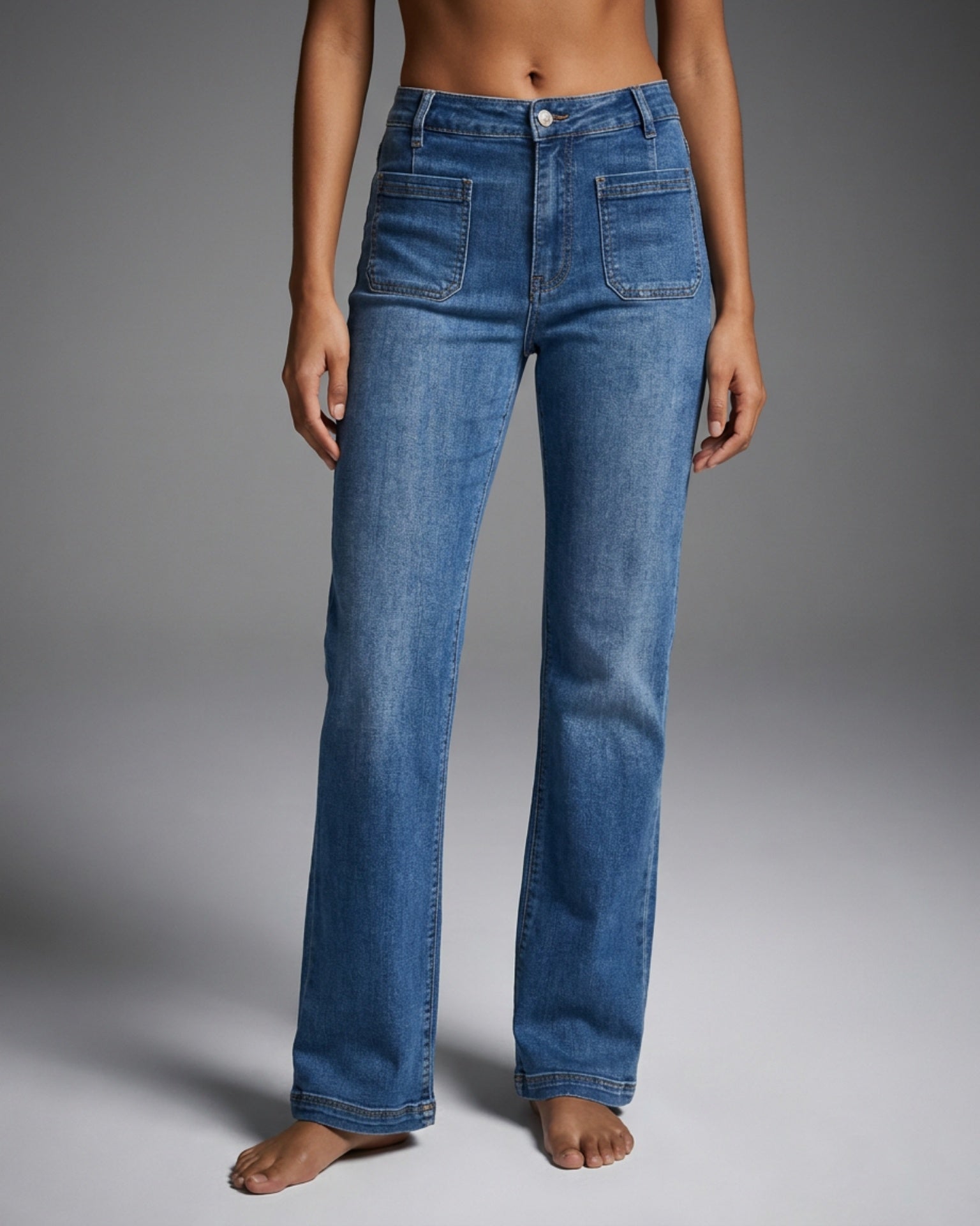 M JEANS Tutti Square Straight Denim Jeans DENIM/TWILL 93 CLASSIC BLUE DENIM