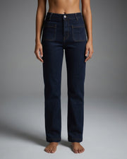 M JEANS Tutti Square Straight Denim Jeans DENIM/TWILL 98 DARK BLUE