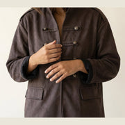 MOONDUST UNIFORM SUEDE JACKET OUTERWEAR 129 CHOCOLATE