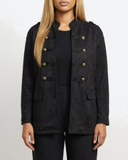 MOONDUST UNIFORM SUEDE JACKET OUTERWEAR 80 BLACK