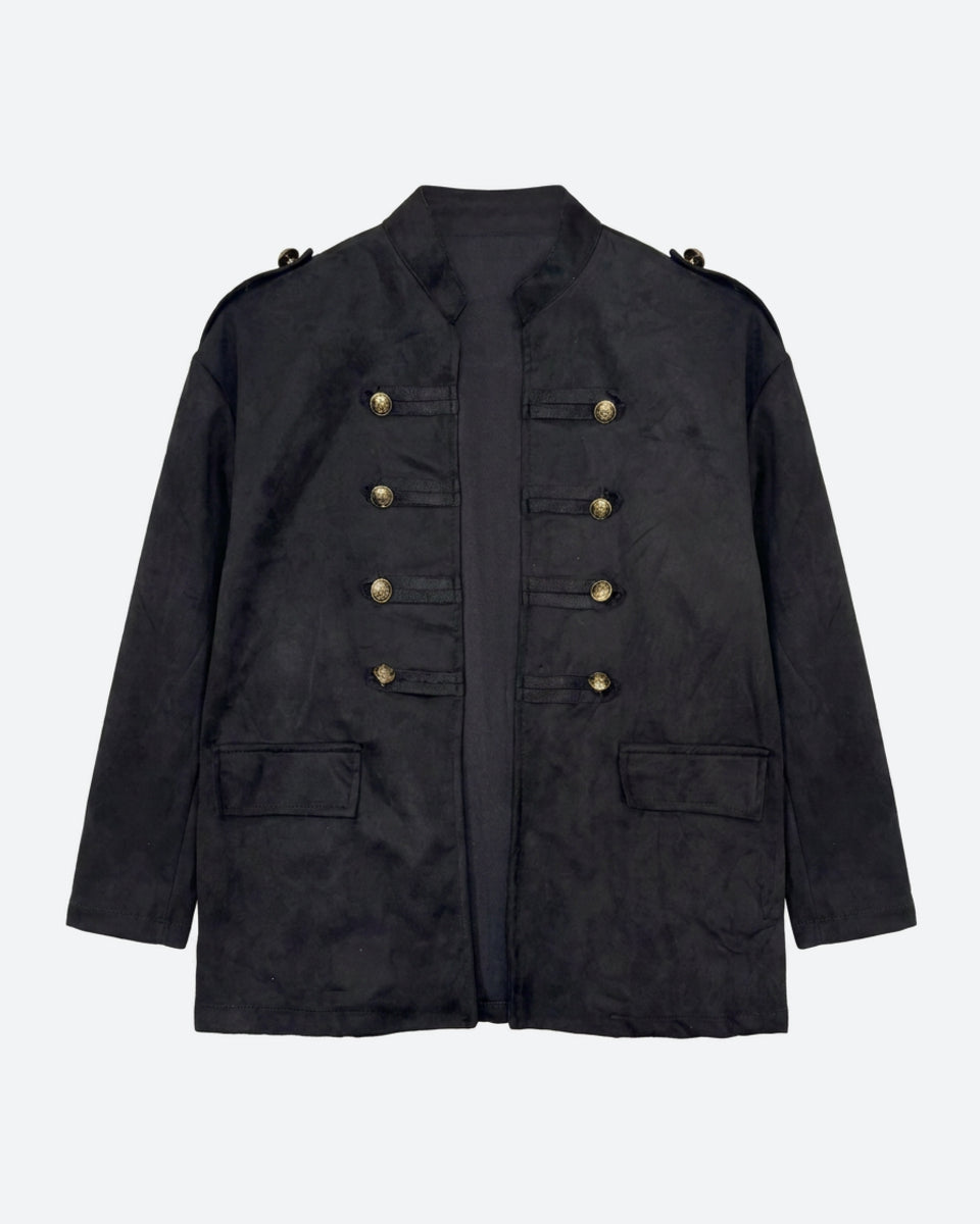 MOONDUST UNIFORM SUEDE JACKET OUTERWEAR 80 BLACK