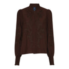 M JEANS VANESSA EMB SHIRT BLOUSE/SHIRT 129 CHOCOLATE